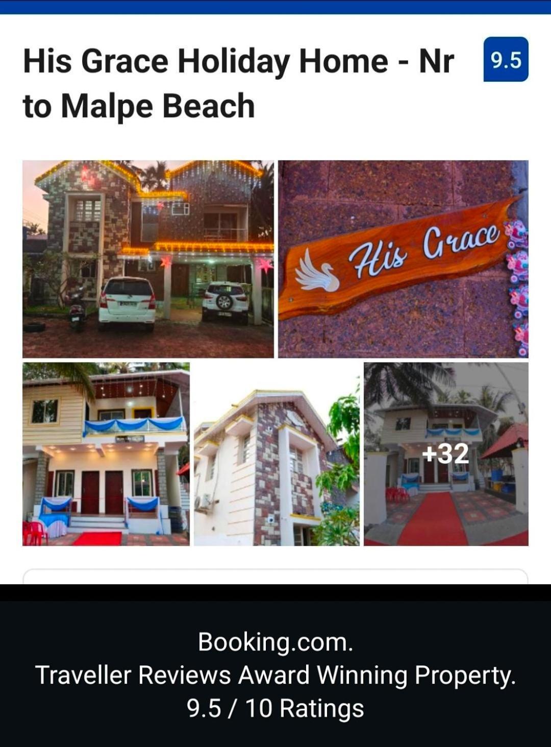 His Grace Holiday Home - Nr To Malpe Beach أودوبي المظهر الخارجي الصورة